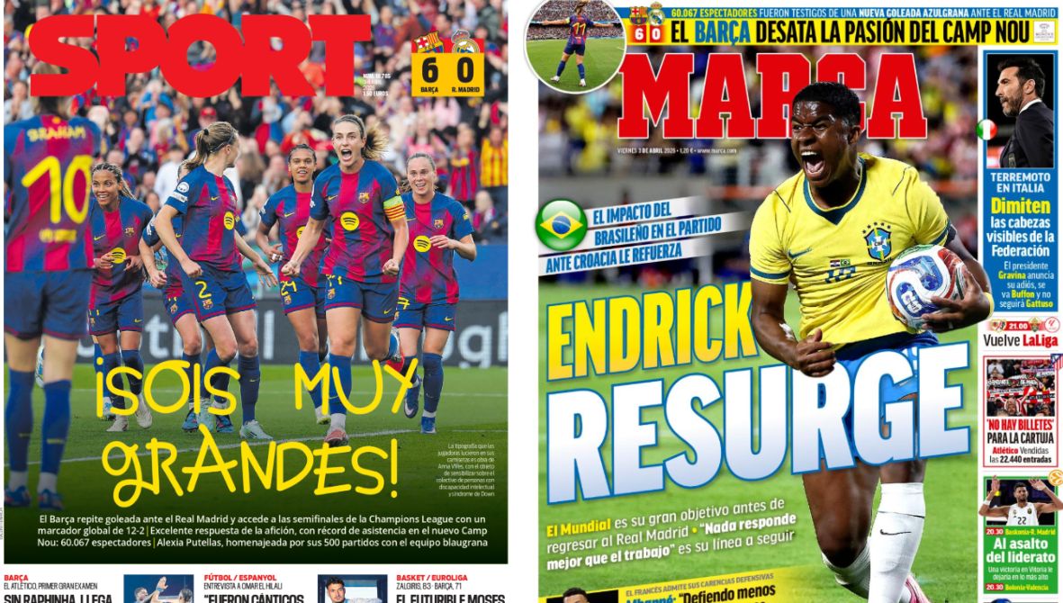 Portadas de la prensa deportiva del 03-04-26