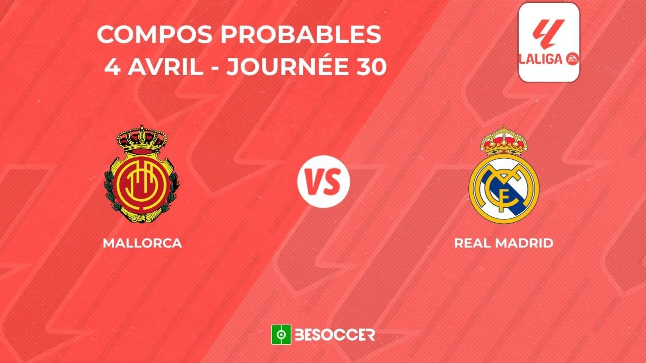 Compositions probables Mallorca - Real Madrid. BeSoccer