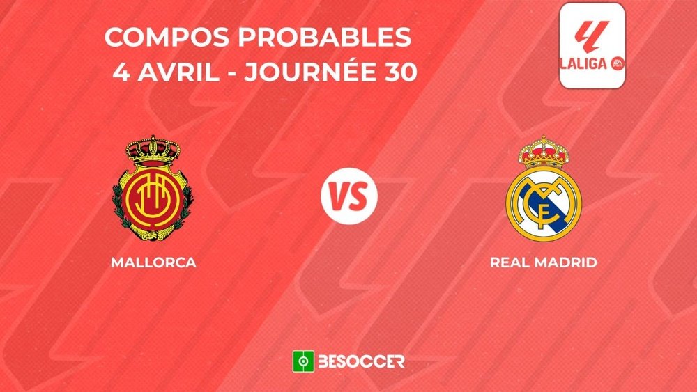 Compositions probables Mallorca - Real Madrid. BeSoccer