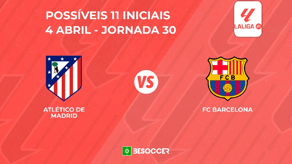 Atlético de Madrid - Barcelona: Veja as prováveis escalações