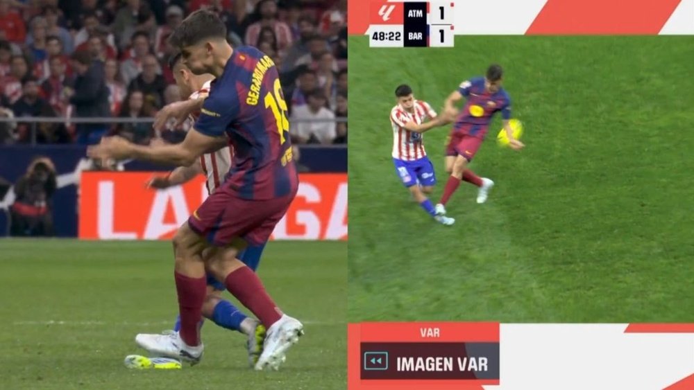 La CTA a reconnu que le tacle de Gerard Martin méritait un carton rouge. Capture d'écran/LaLiga