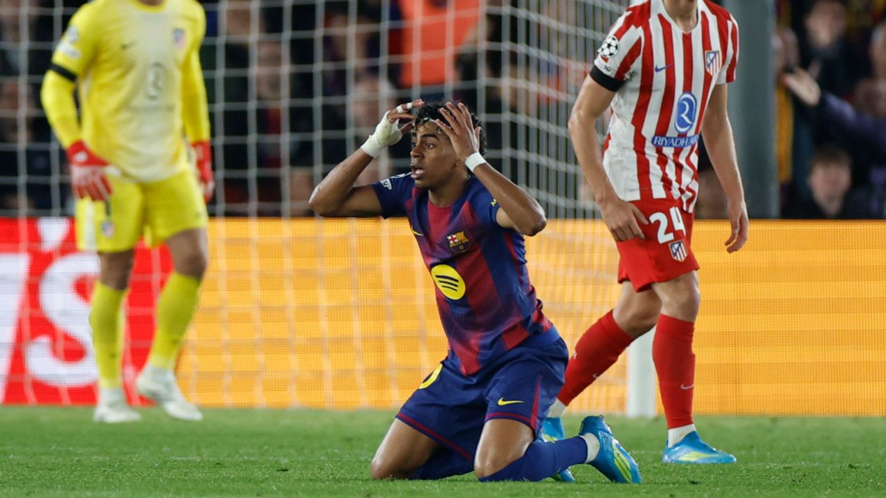 Lamine Yamal acabó frustrado tras su gran partido