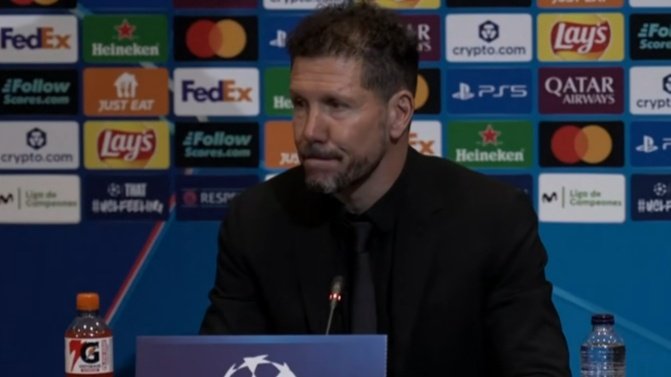 L'analisi di Simeone sull'episodio tra Musso e Pubill nel post-partita. Foto: Captura/Movistar+