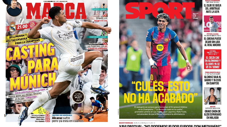 Portadas de la prensa deportiva del 10-04-26