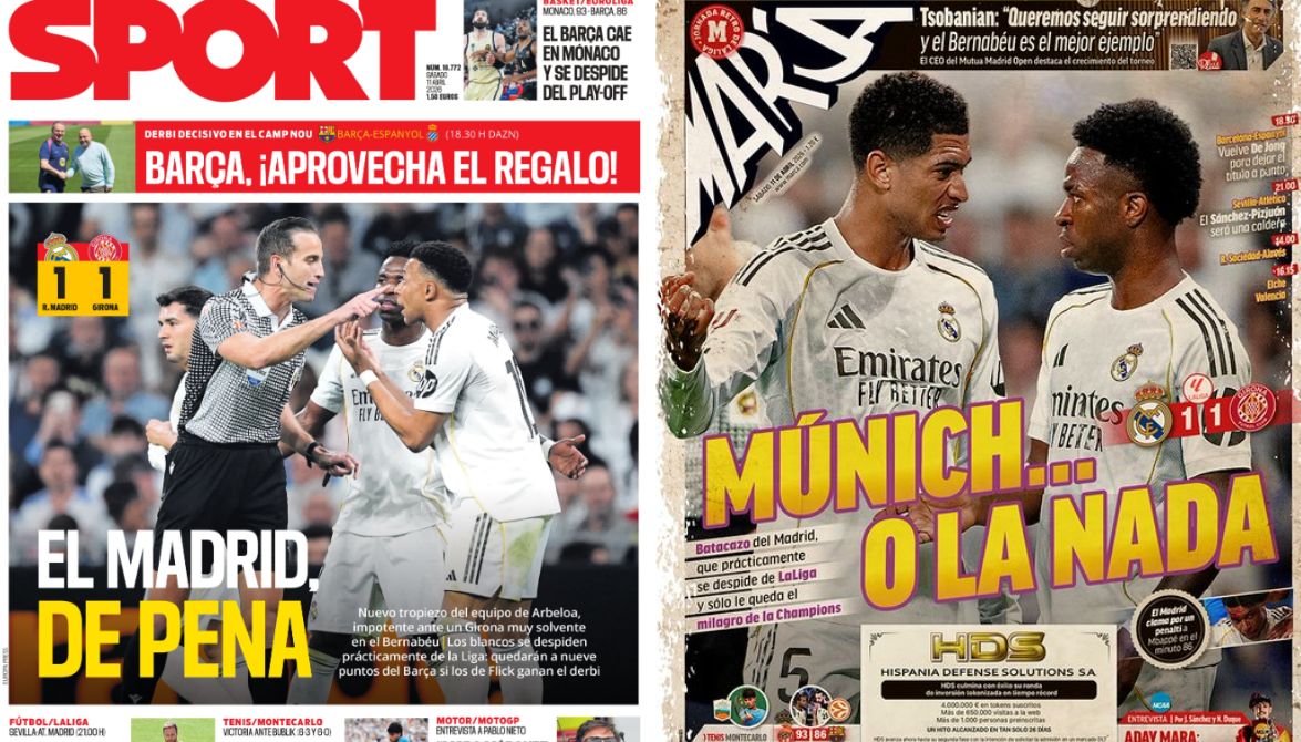 Portadas de la prensa deportiva del 11-04-26