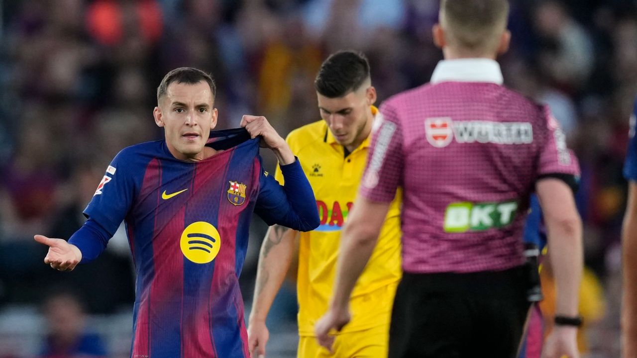 Marc Casadó, en el Barcelona-Espanyol