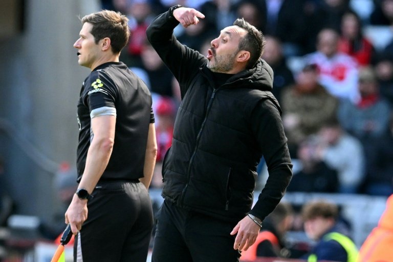 Roberto De Zerbi a dirigé Tottenham pour la première fois à Sunderland. AFP