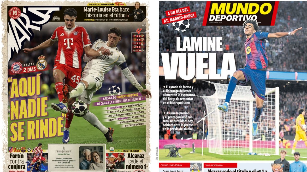 Portadas de la prensa deportiva del 13-04-26