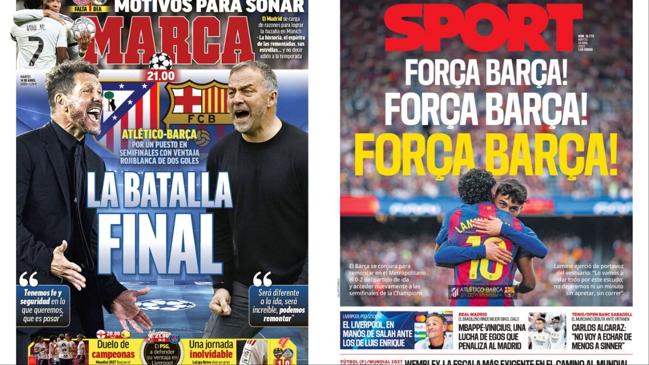Portadas de la prensa deportiva del 14-04-26