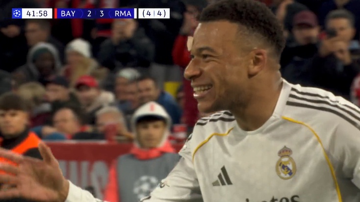 Mbappé subió de nivel la locura de Múnich tras el regalo de Vinicius