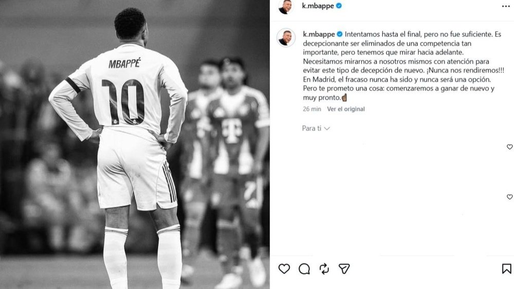 Camavinga pidió perdón y Mbappé prometió volver a ganar. Instagram/K.mbappe