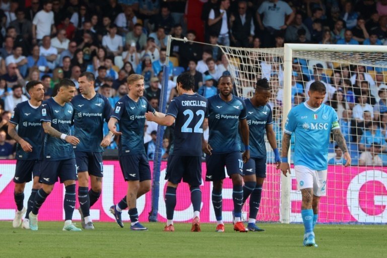 Napoli's Serie A title defence nears end with Lazio loss