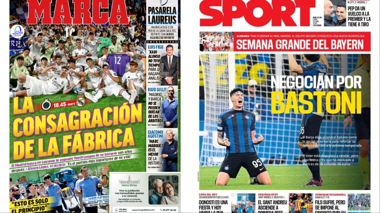 Portadas de la prensa deportiva del 20-04-26