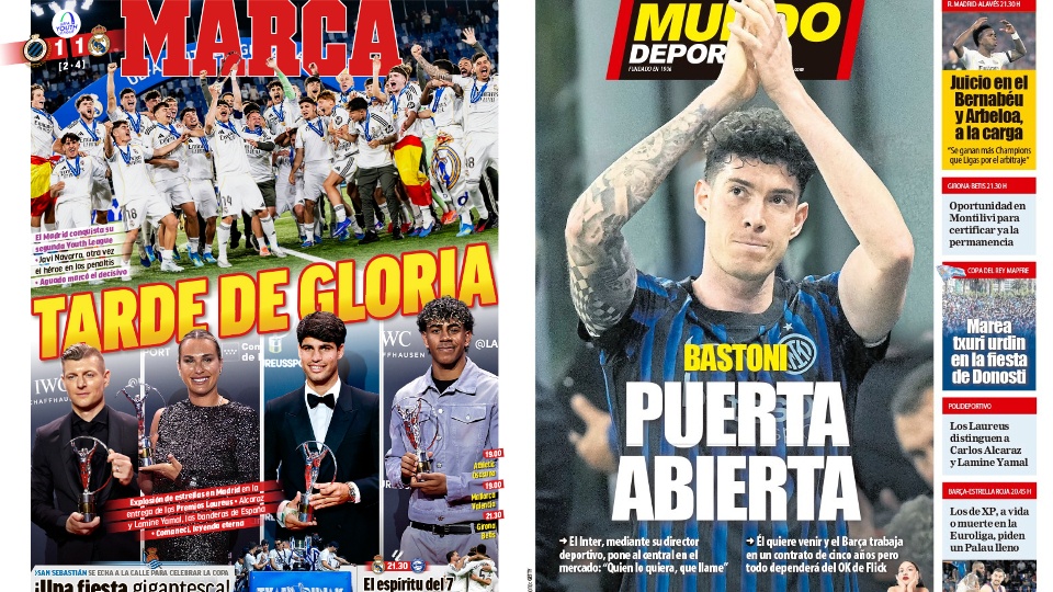 Portadas de la prensa deportiva del 21-04-26