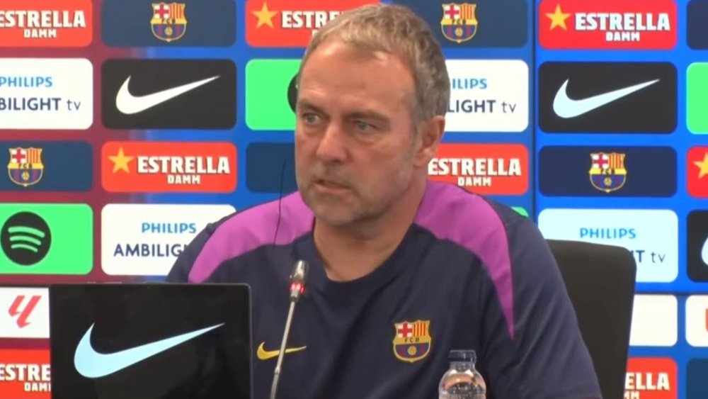 Flick a exhorté son équipe à conserver son style flamboyant habituel. Capture d'écran/Barca TV