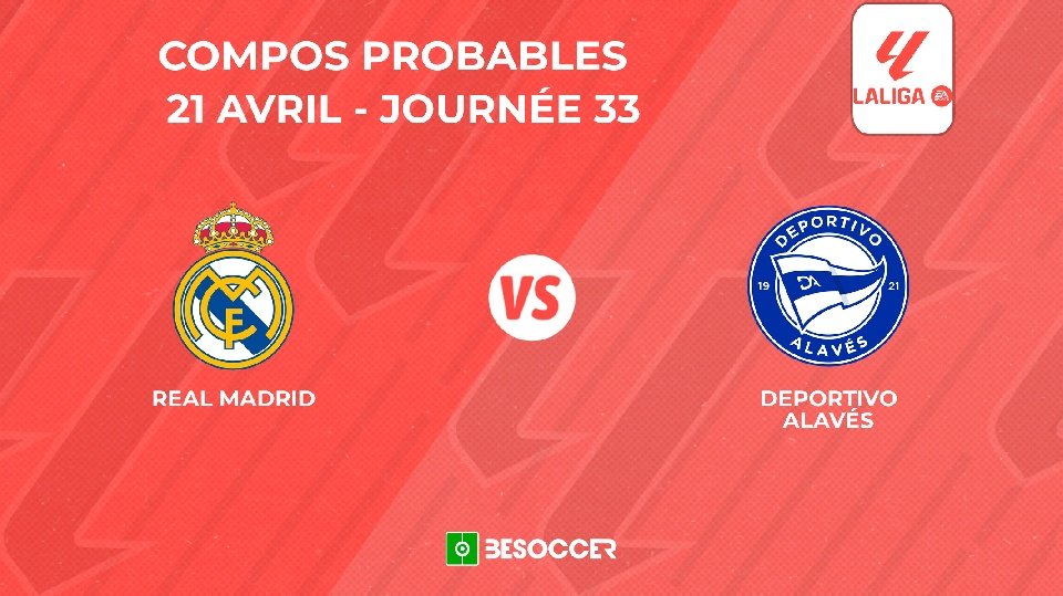 Compositions probables Real Madrid - Deportivo Alavés