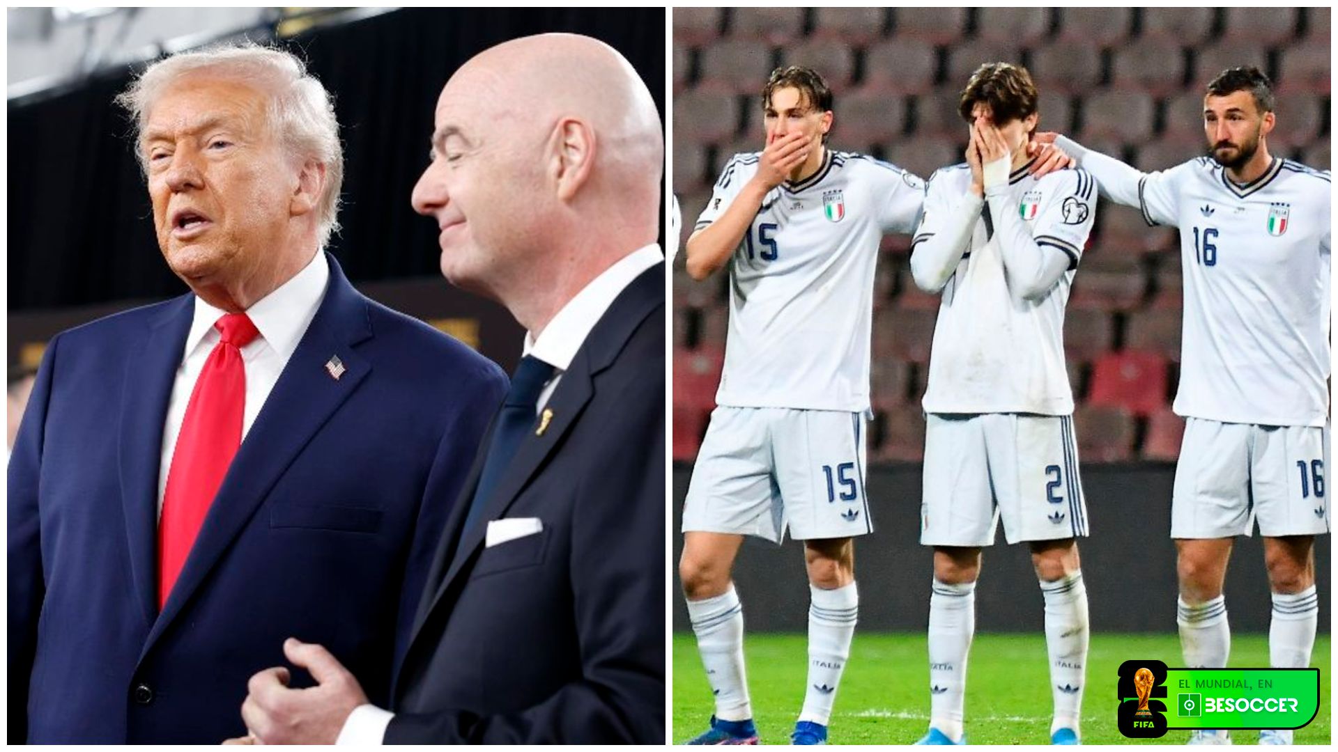 Trump quiere dejar fuera del Mundial a Irán... ¡e invitar a Italia en su lugar!