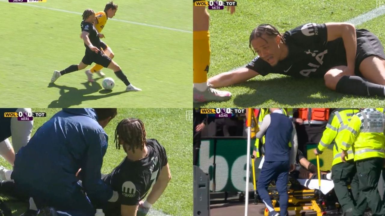 Xavi Simons, lesionado de la rodilla, en camilla y entre lágrimas a 47 días del Mundial