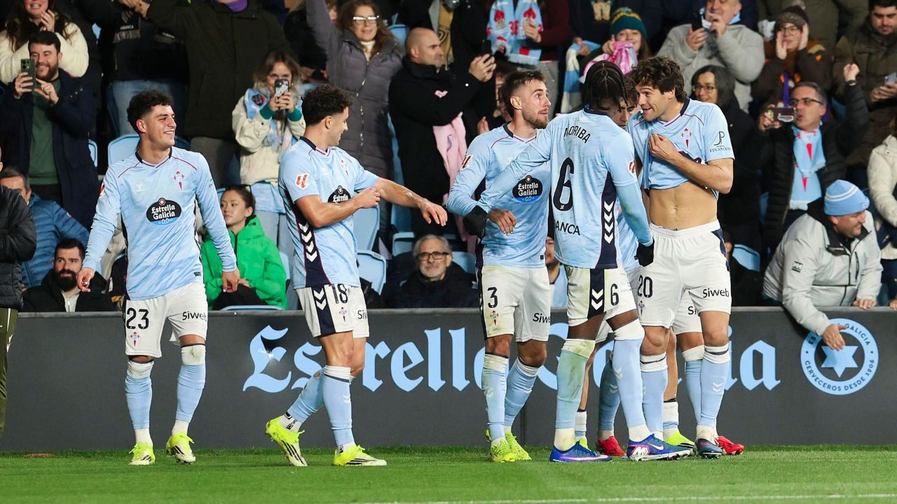 Les Jugadores du Celta de Vigo célèbrent le 2-0 du Celta de Vigo-Rayo Vallecano, journée 20 de Primera División 2025-26. EFE/Salvador SAS