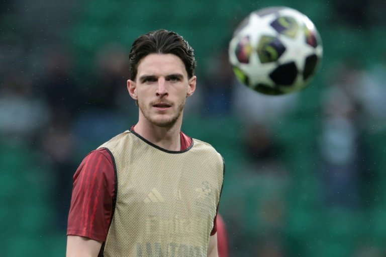 Declan Rice a exhorté Arsenal à assumer le poids de l'histoire. AFP