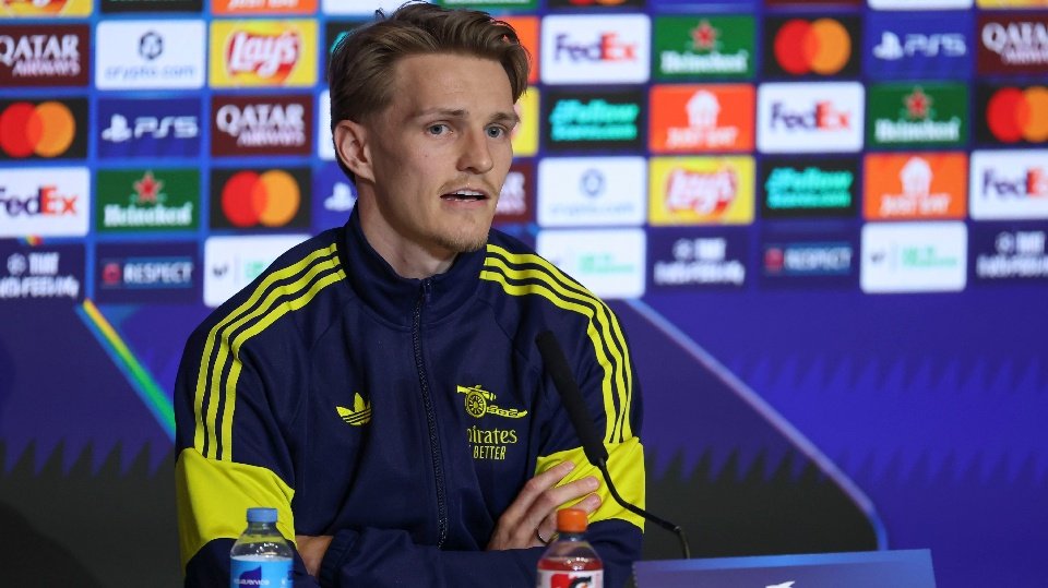 Odegaard habló antes de medirse al Atlético. EFE