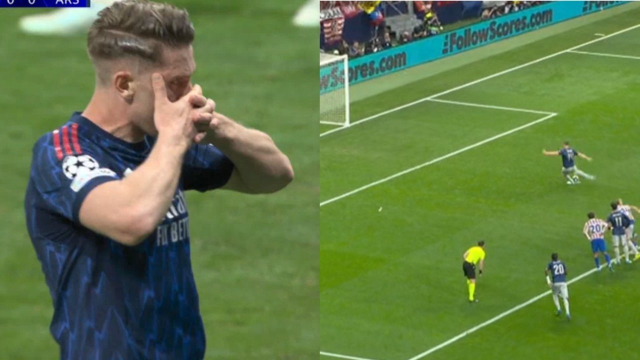 Gyökeres adelantó al Arsenal de penalti. Captura/Movistar+