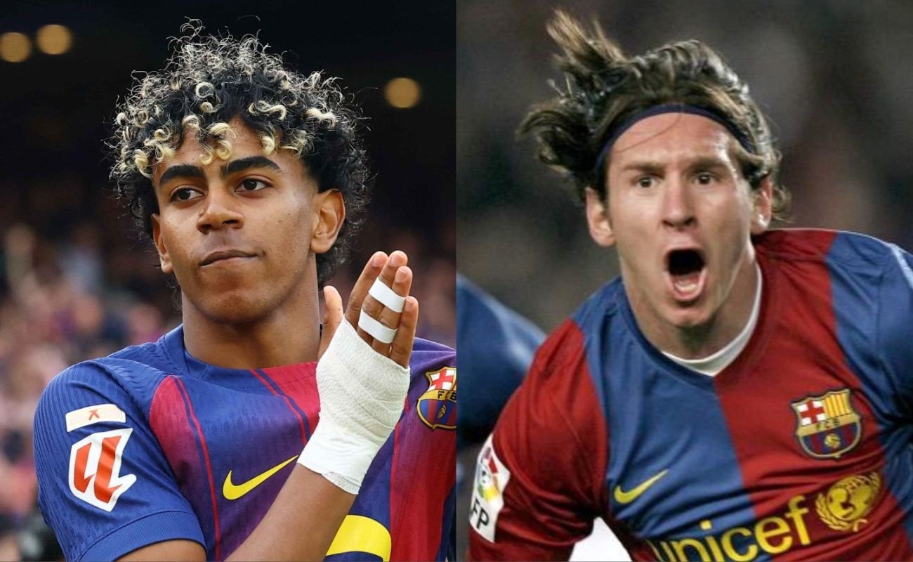 Três anos depois: a ascensão de Yamal em comparação com os primeiros anos de Messi no Barcelona. REUTERS/EFE