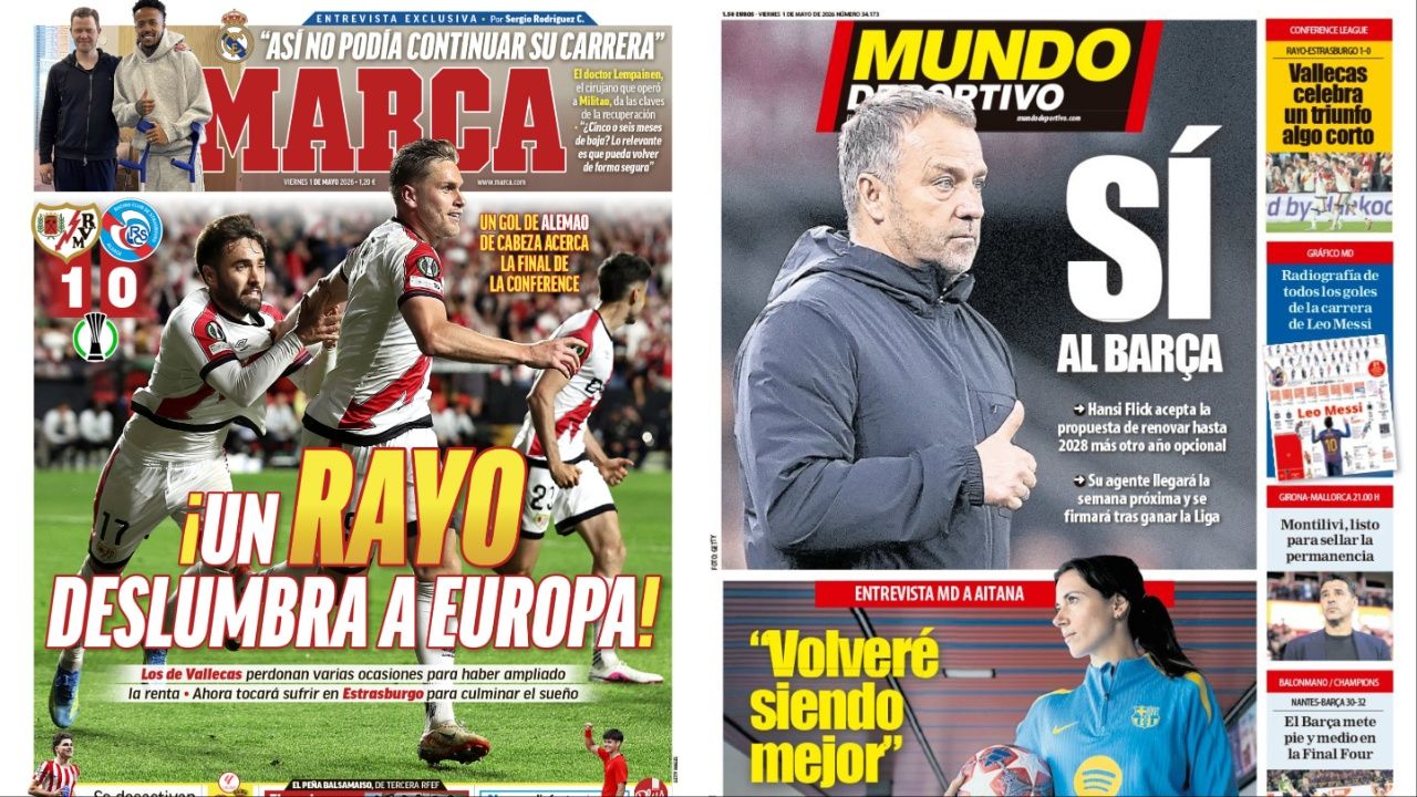 Portadas de la prensa deportiva del 01-05-26