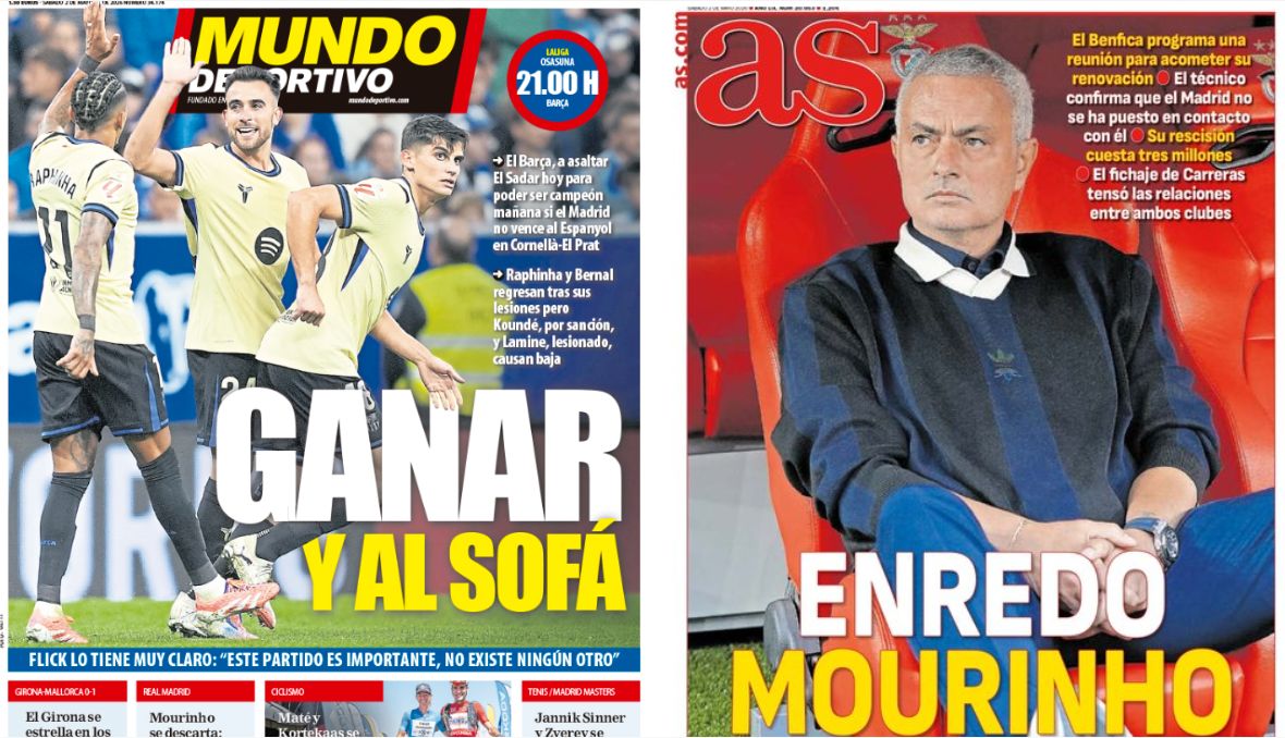 Portadas de la prensa deportiva del 02-05-26
