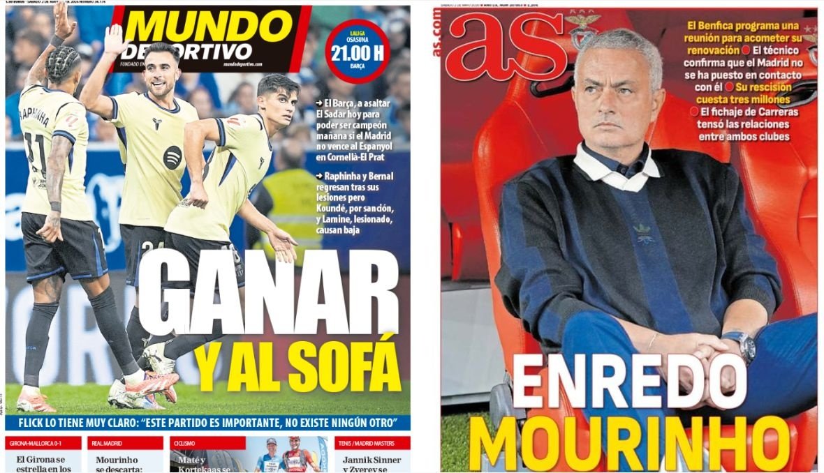 Portadas de la prensa deportiva del 02-05-26. MD/As
