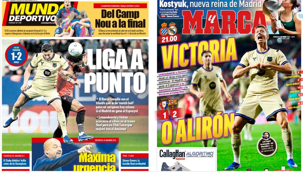 Portadas de la prensa deportiva del 03-05-26