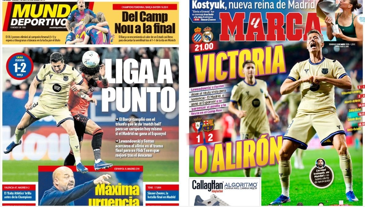 Portadas de la prensa deportiva del 03-05-26. MD/MARCA
