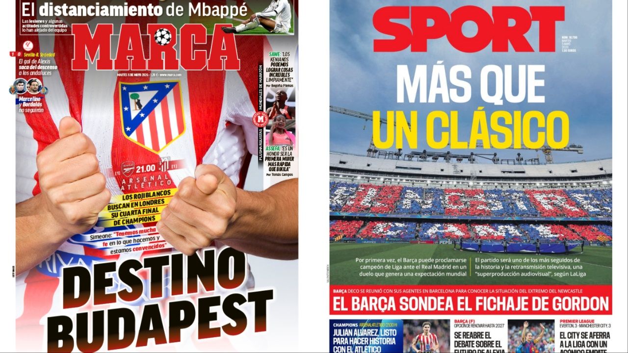 Portadas de la prensa deportiva del 05-05-26