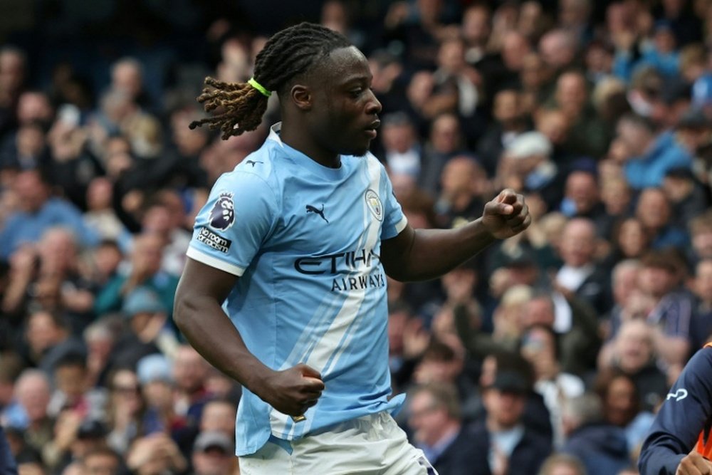 Jeremy Doku, de Manchester City, a marqué contre Brentford samedi. AFP