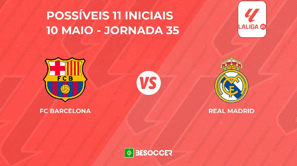 Barcelona-Real Madrid: Veja as prováveis escalações