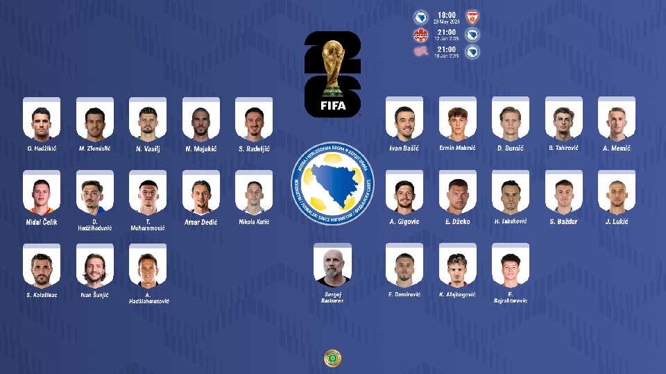 Dzeko lidera la lista de Bosnia para el Mundial
