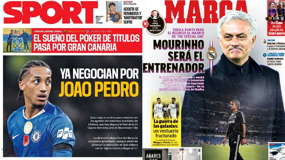 Portadas de la prensa deportiva del 16-05-26