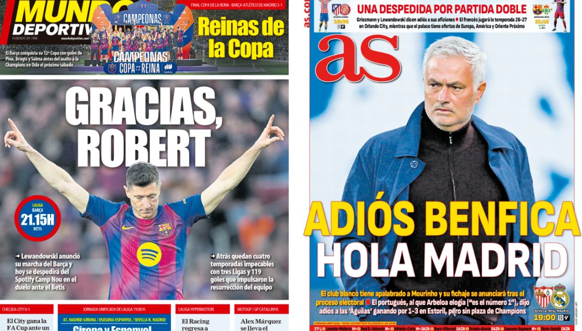Portadas de la prensa deportiva del 17-05-26