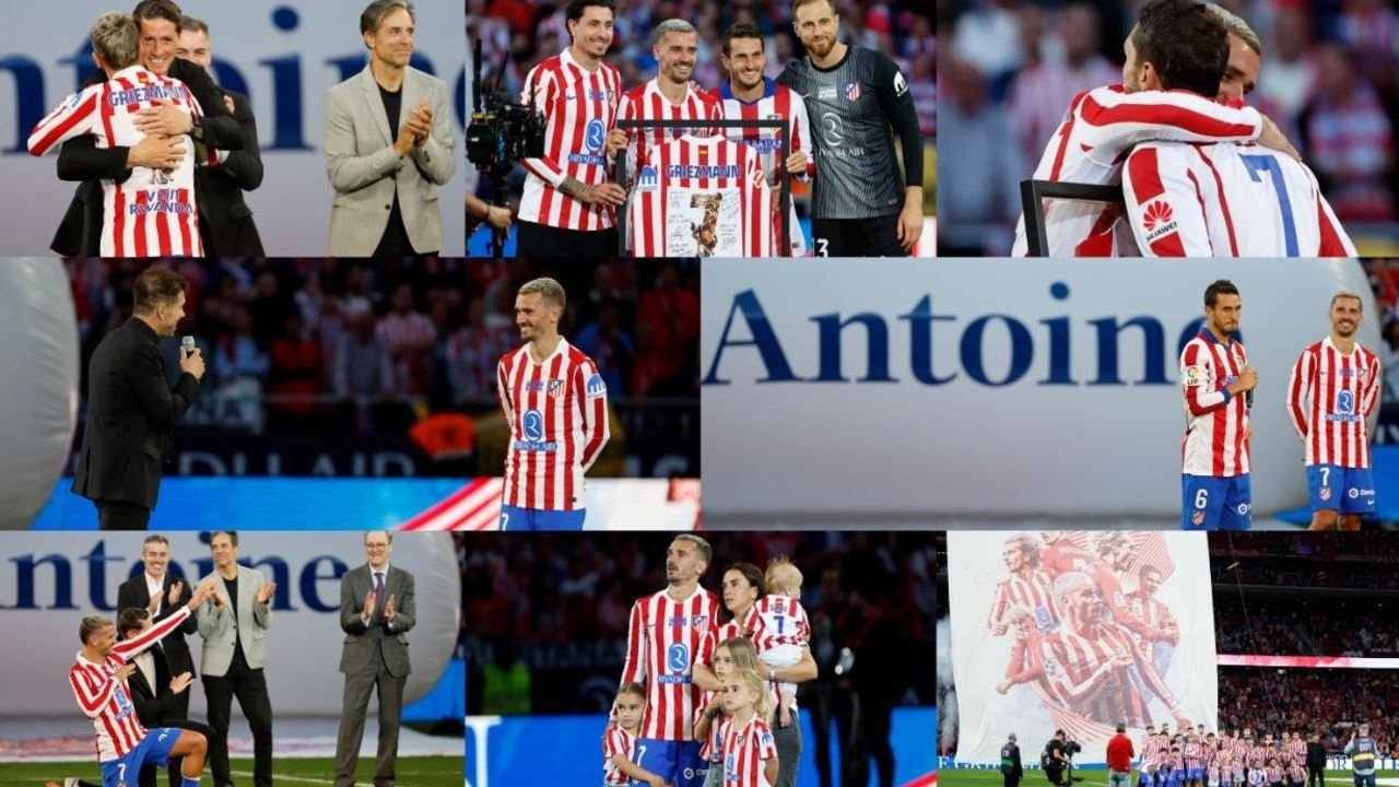 Griezmann a fait ses adieux aux supporters de l'Atlético. EFE