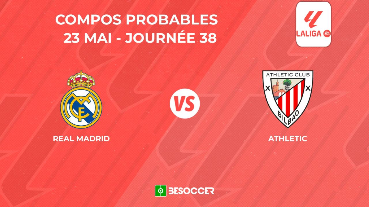 Compositions probables Real Madrid - Atlhetic Bilbao