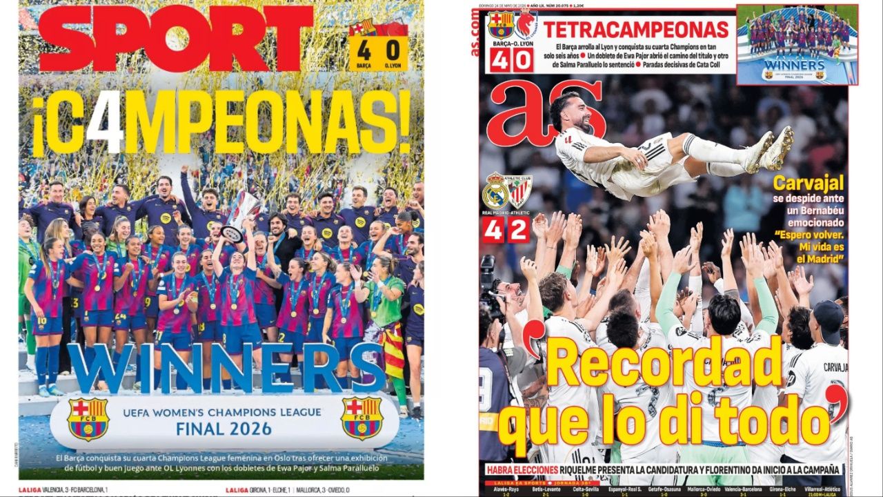 Portadas de la prensa deportiva del 24-05-26