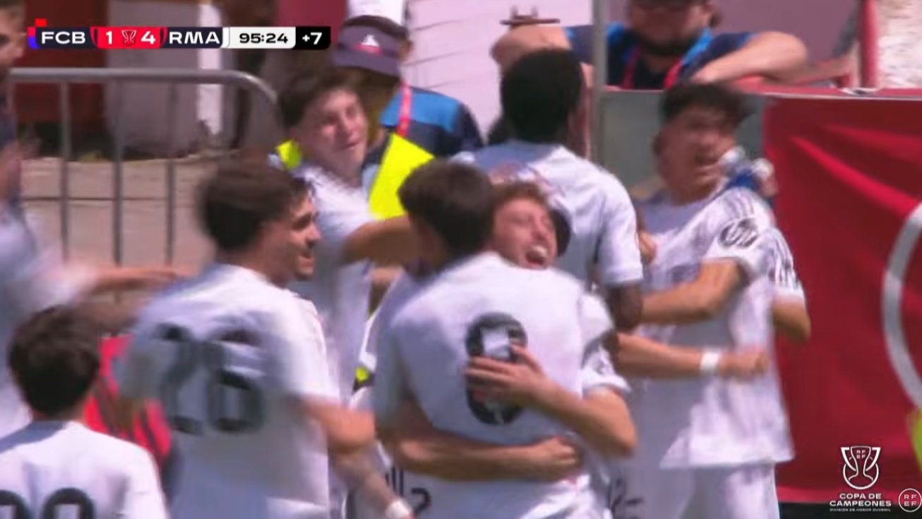 El Real Madrid apaliza en el 'Clásico' de juveniles