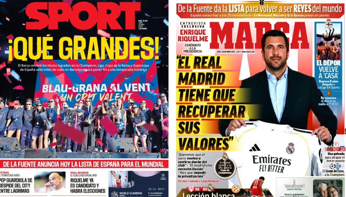 Portadas de la prensa deportiva del 25-05-26