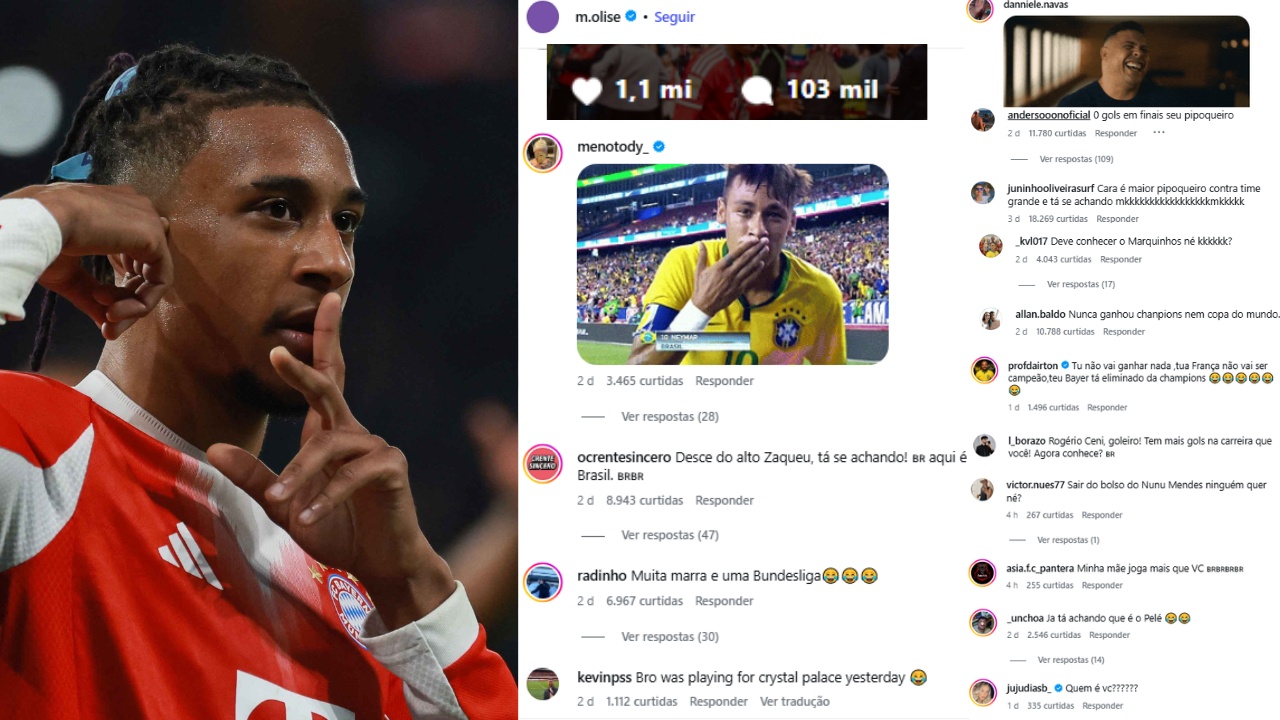 Briga entre Michael Olise e brasileiros bate mais de 100 mil comentários