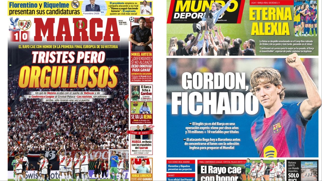 Portadas de la prensa deportiva del 28-05-26