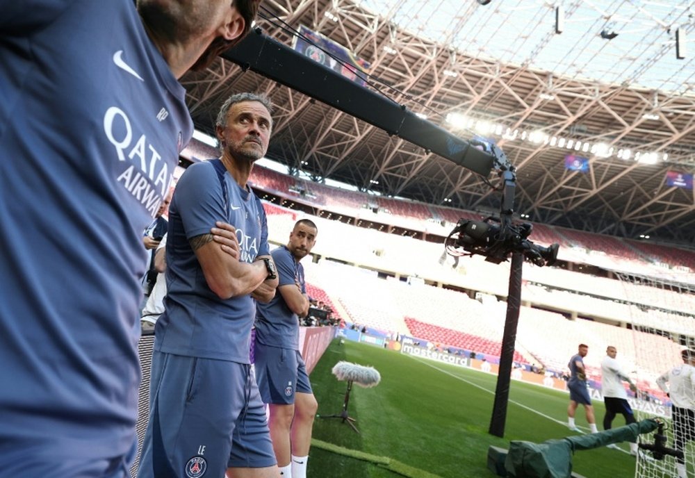 L'entraîneur du PSG, Luis Enrique, pourrait bien concocter un plan spécial pour la finale de la Ligue des champions face à Arsenal (AFP, FRANCK FIFE)