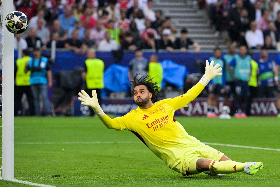 David Raya, en el Arsenal-PSG de la final de la Champions