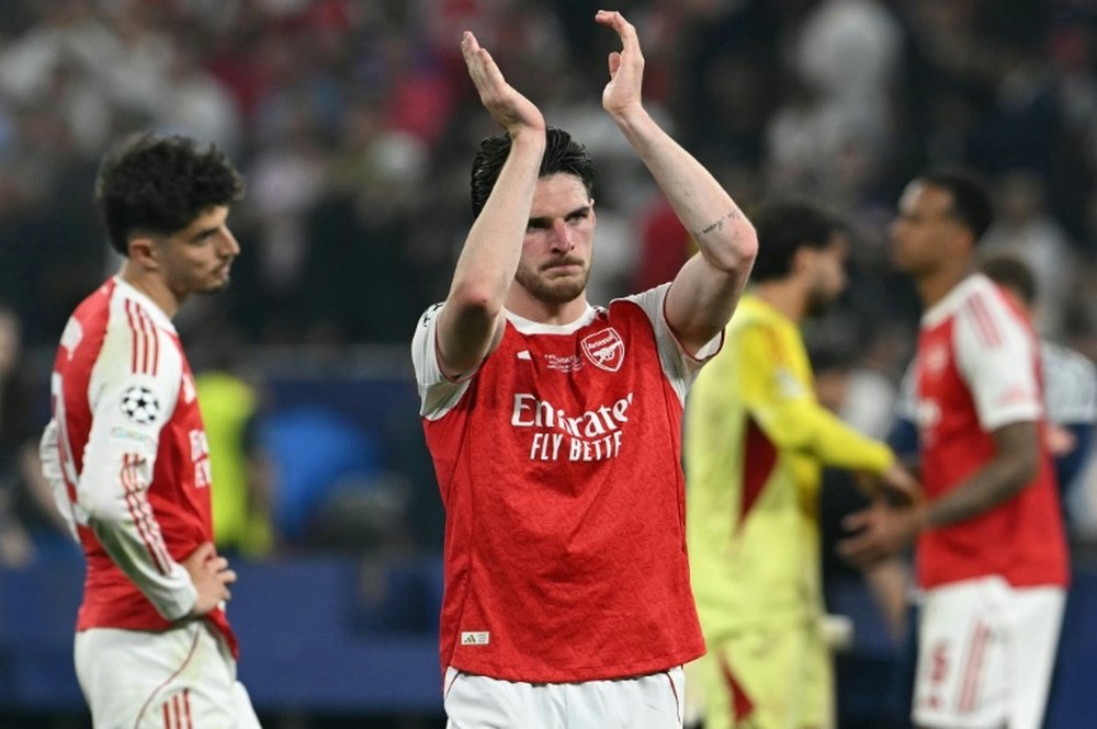 Declan Rice est convaincu qu'Arsenal saura se ressaisir et remporter un jour la Ligue des champions. AFP