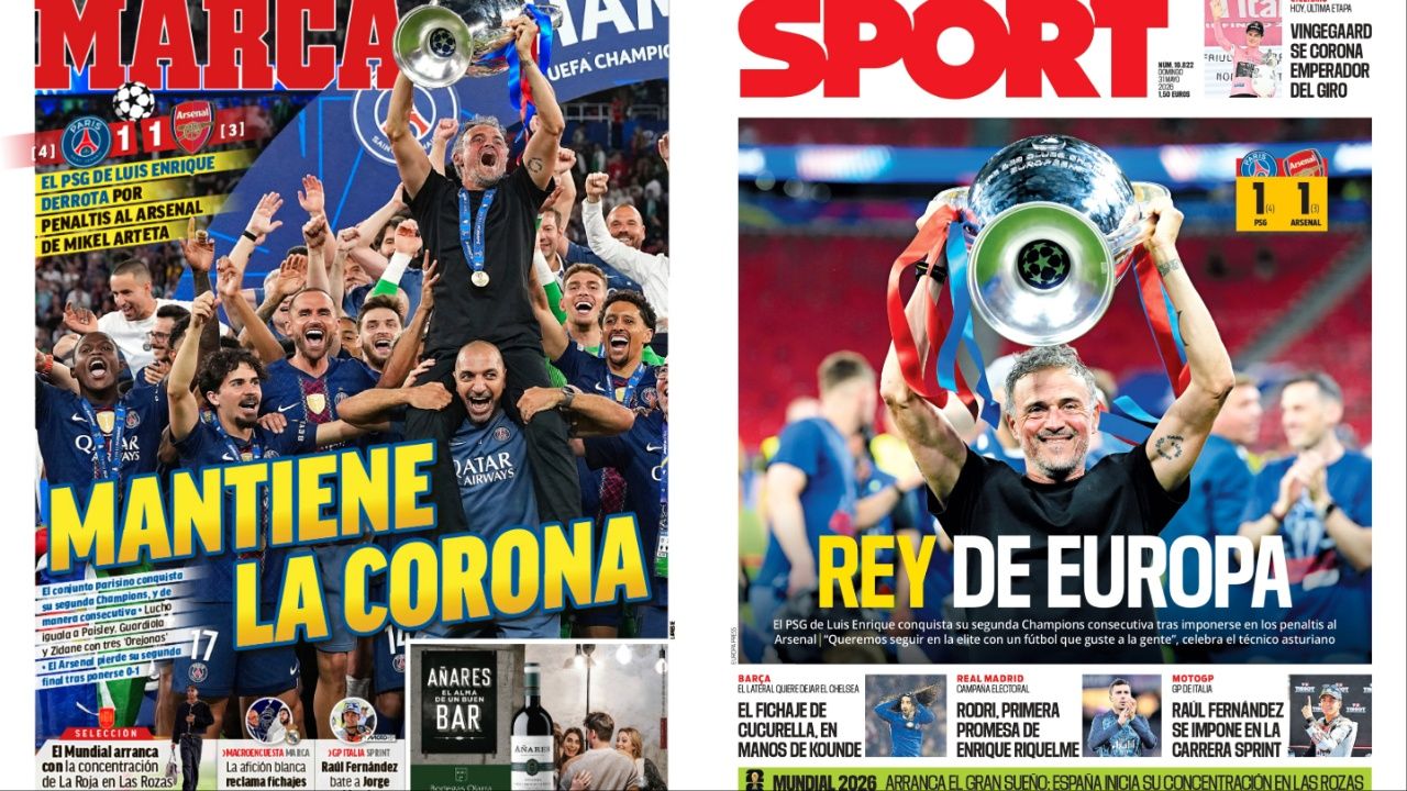 Portadas de la prensa deportiva del 31-05-26