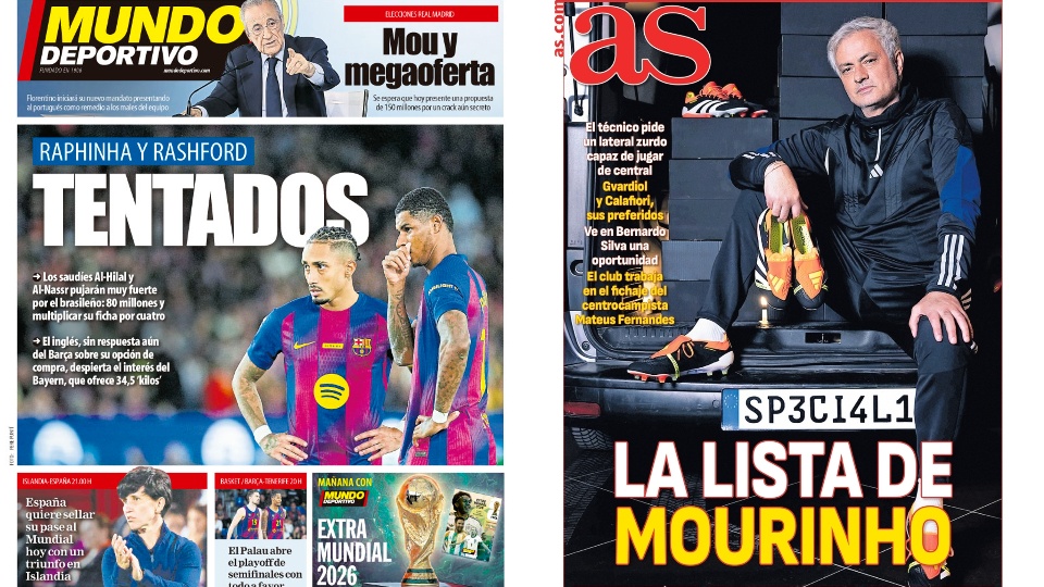 Portadas de la prensa deportiva del 09-06-26